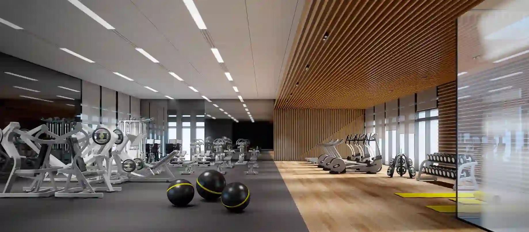 1WOOD Residence 2 by Object 1 — marketing fitness centre render