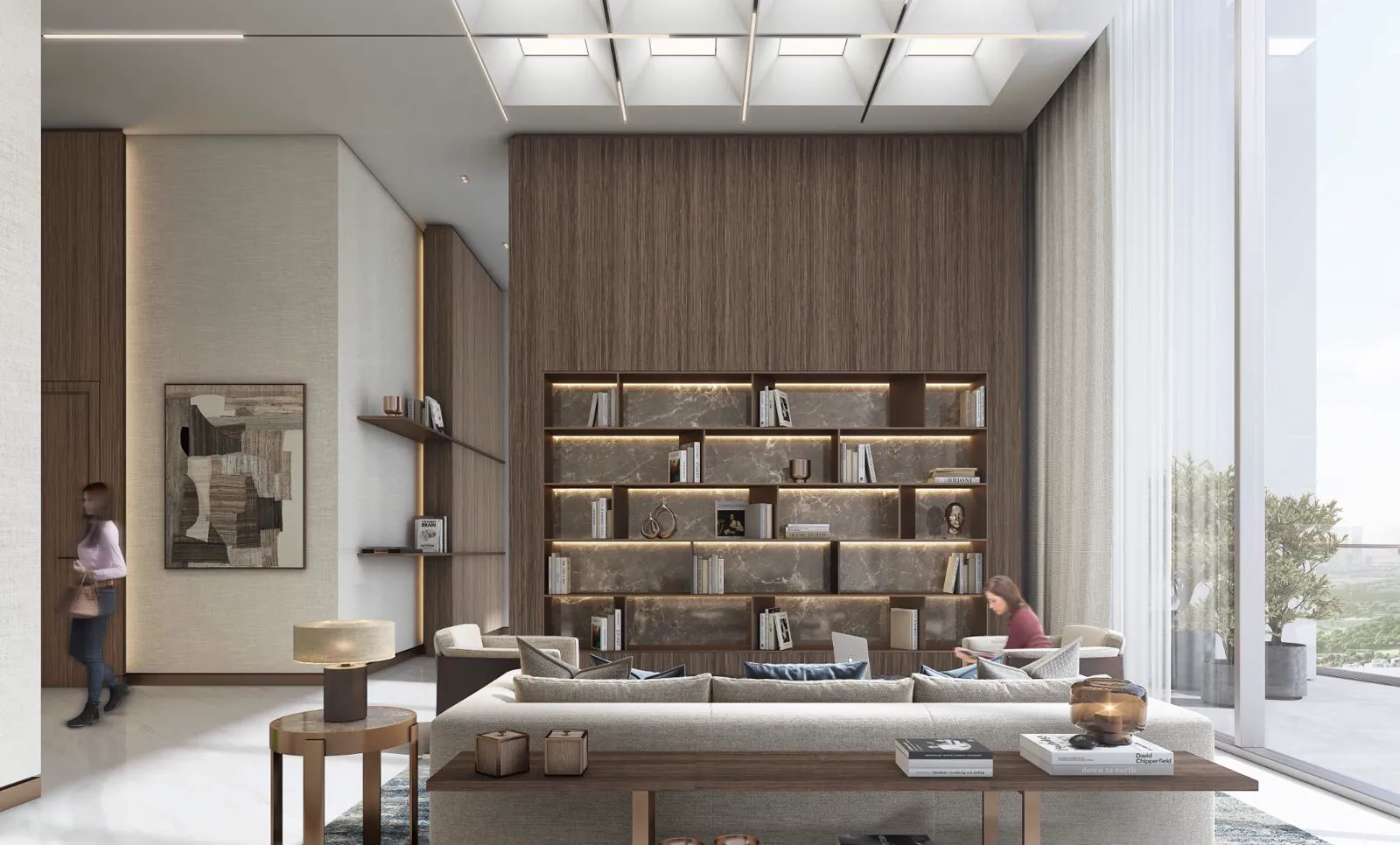 350 Riverside Crescent — residents' lounge interior render