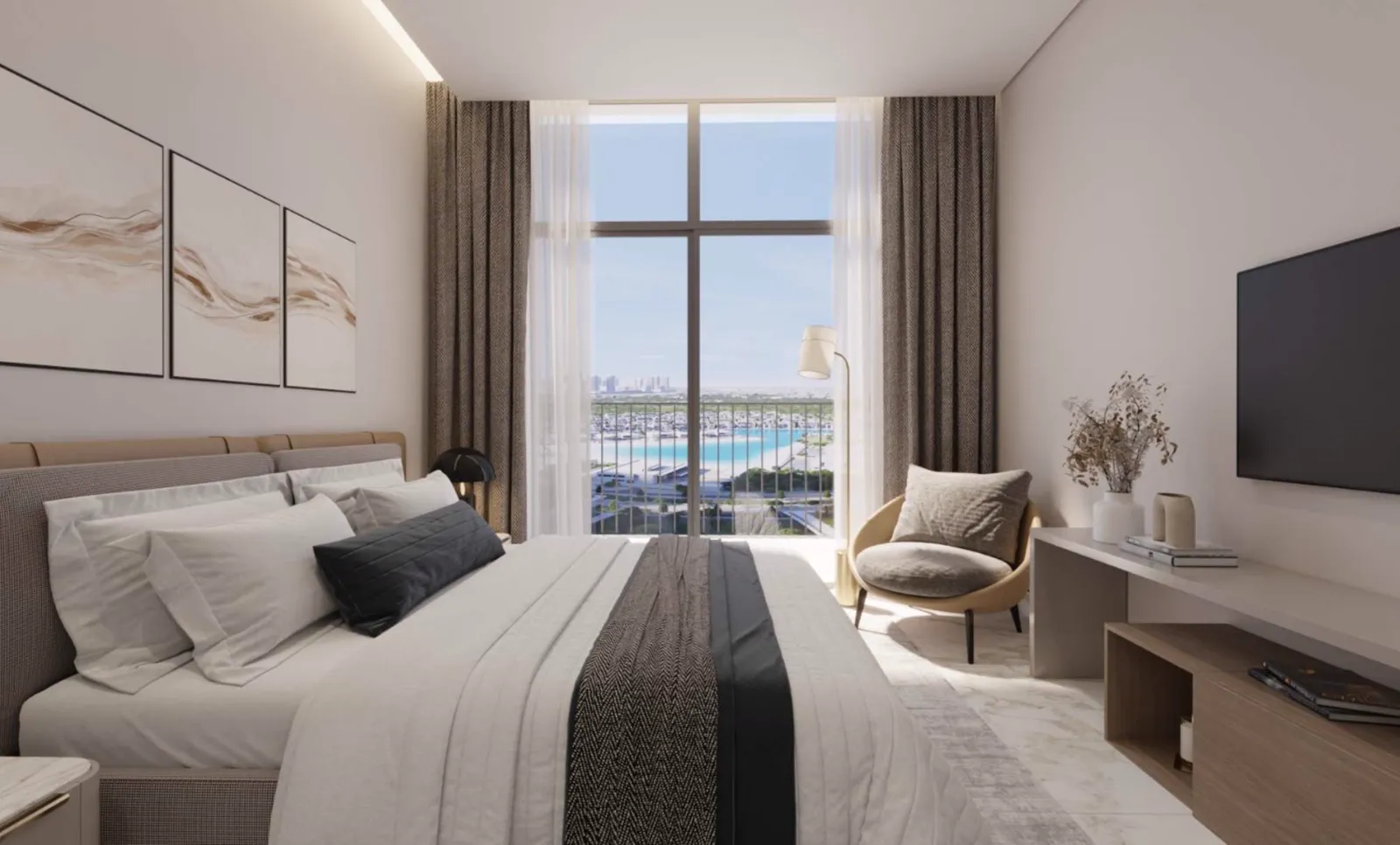 350 Riverside Crescent — bedroom interior render