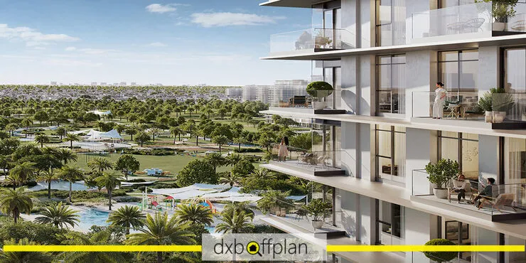 Address Residences Dubai Hills Estate — masterplan aerial render