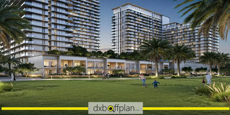 Address Residences Dubai Hills Estate — balcony facade detail render
