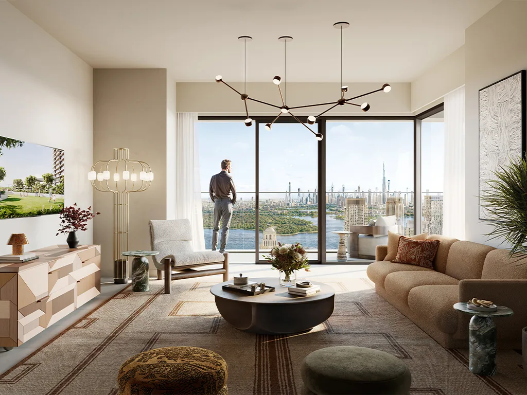 Albero — interior living marketing render
