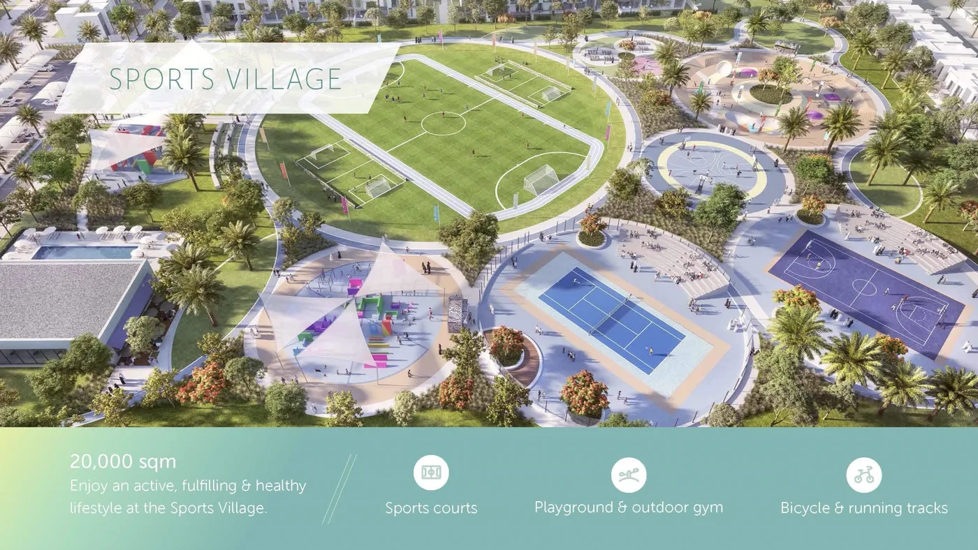 Alva 3 at The Valley — Sports Village community amenity marketing still