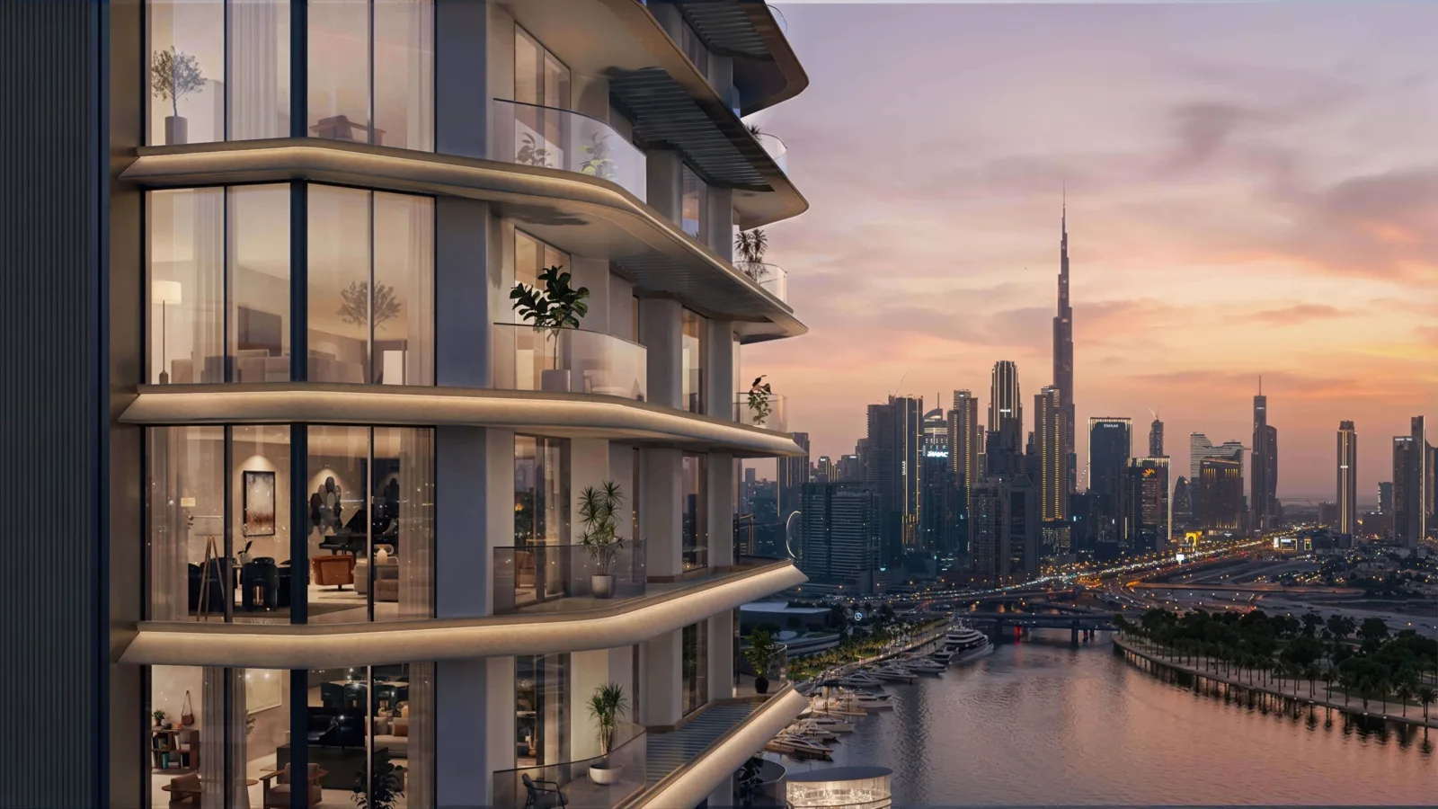 Artistry Two Residences — balcony facade and Downtown skyline