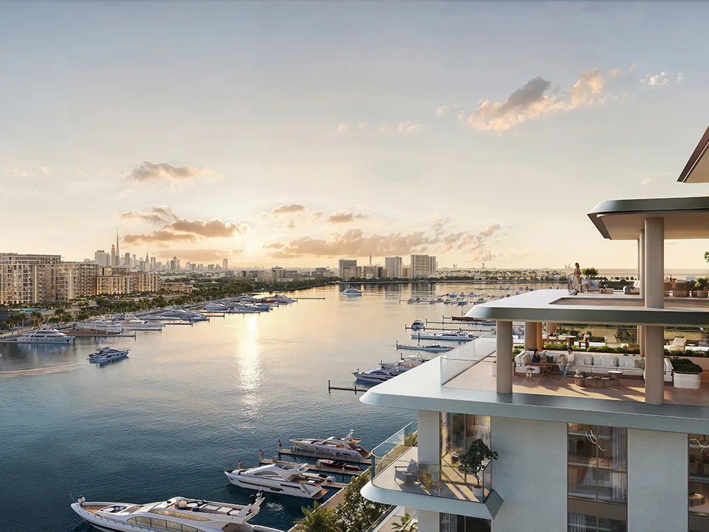 Aurea — marina promenade exterior marketing still