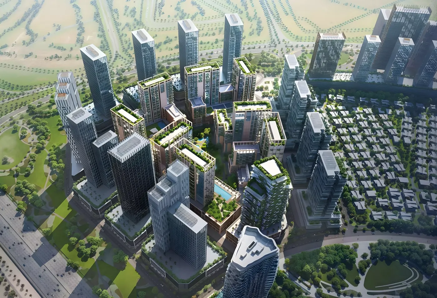 Azizi Milan — aerial community marketing still