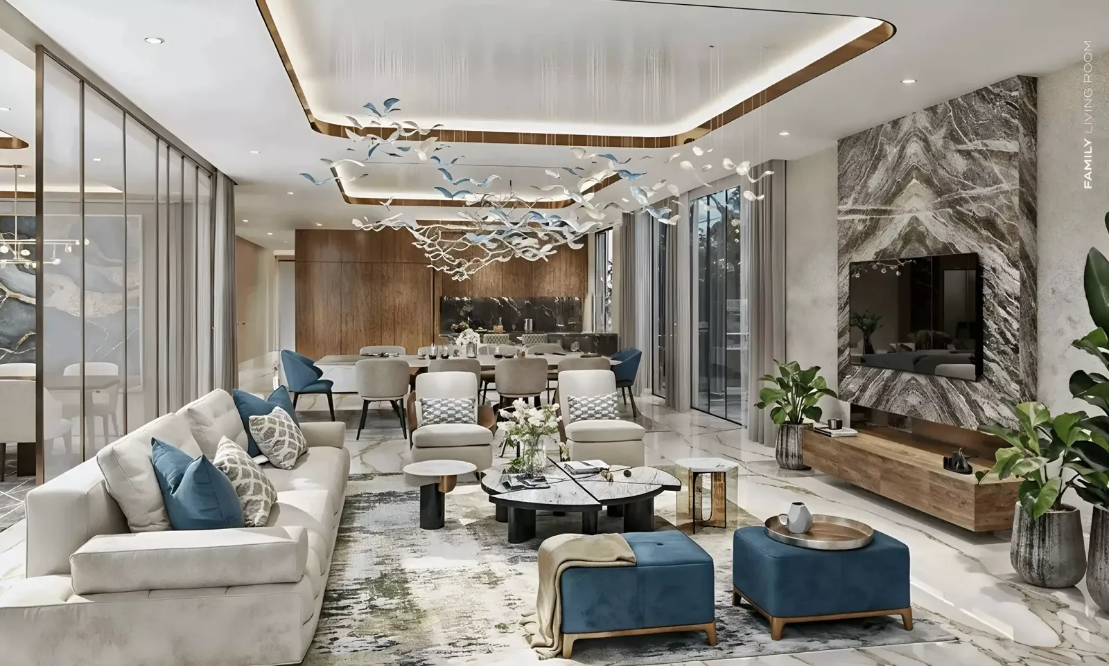 Barbados 2 — marketing interior of open-plan living and dining lounge