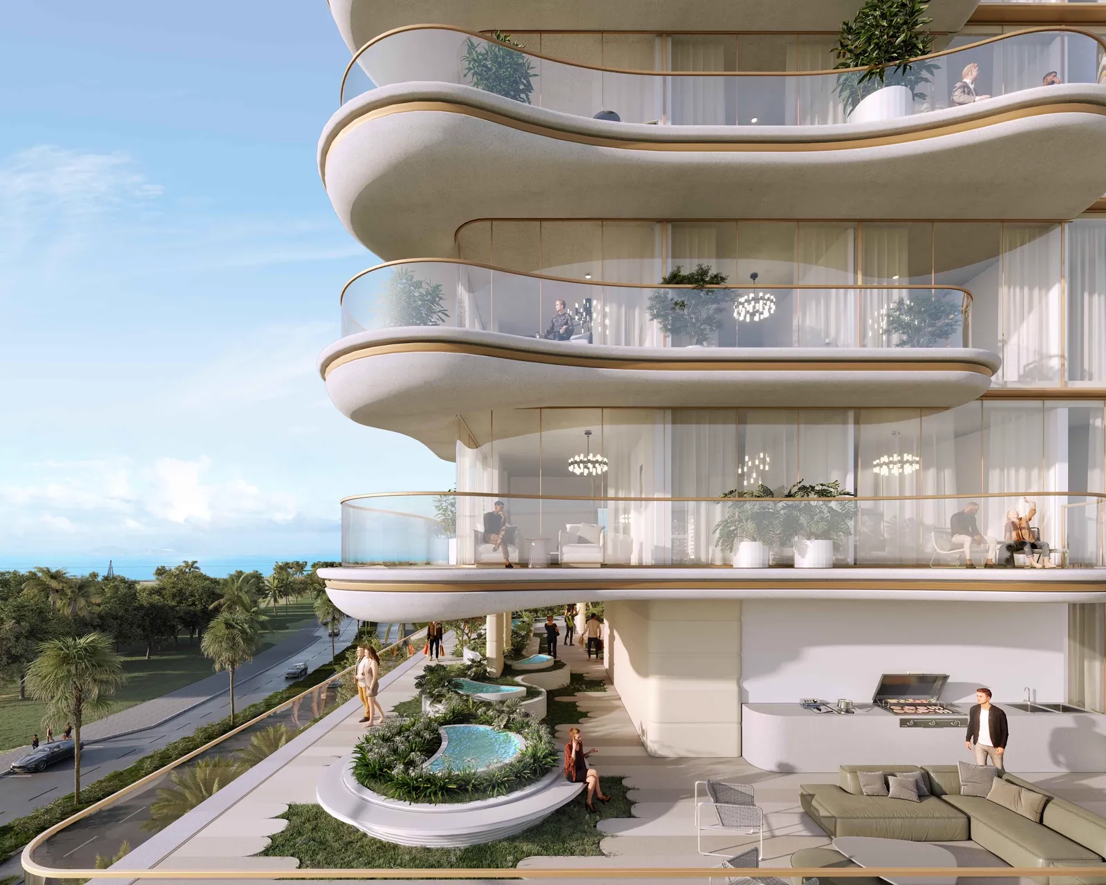 Beach Walk 4 by Imtiaz — official curved-balcony exterior marketing still