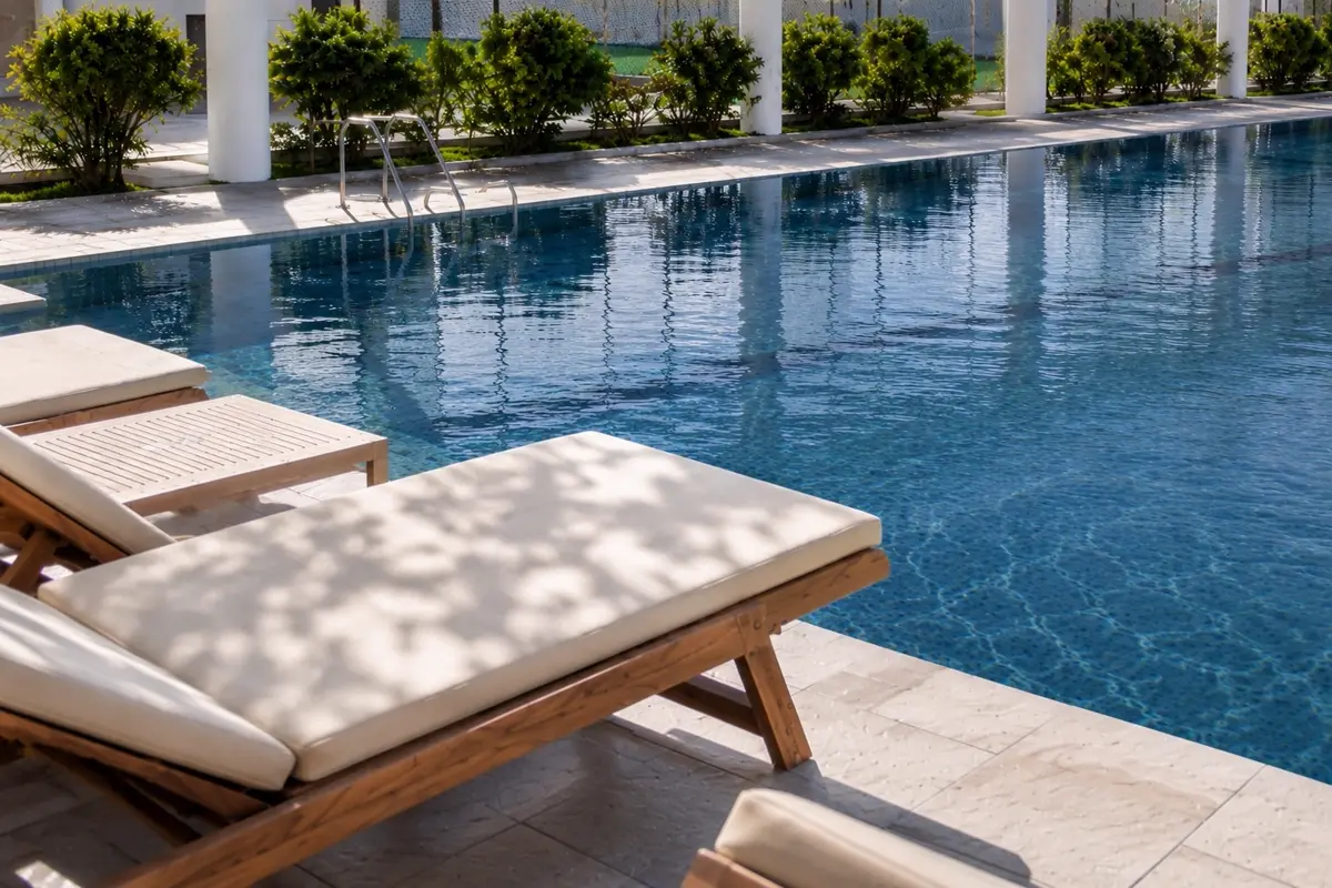 Beverly Crown by HMB Homes — marketing infinity pool amenity render
