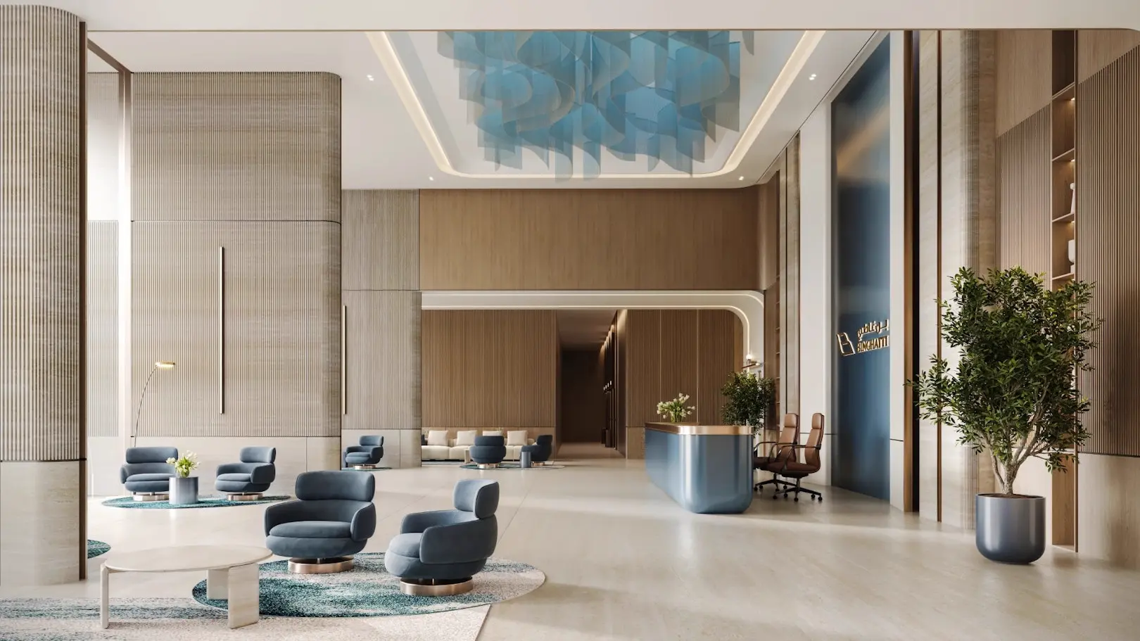 Binghatti Cullinan — lobby marketing still