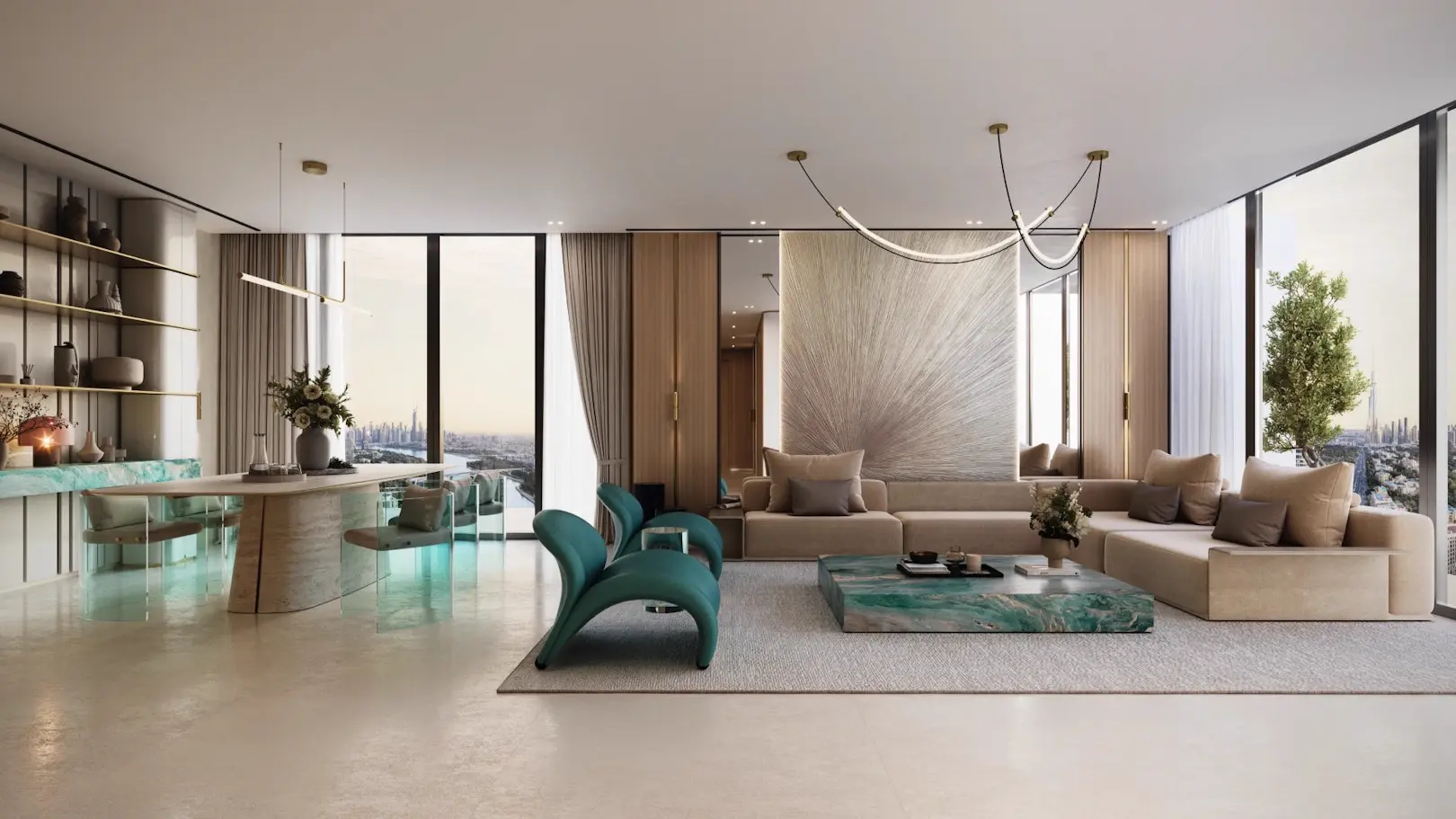 Binghatti Cullinan — living room marketing still