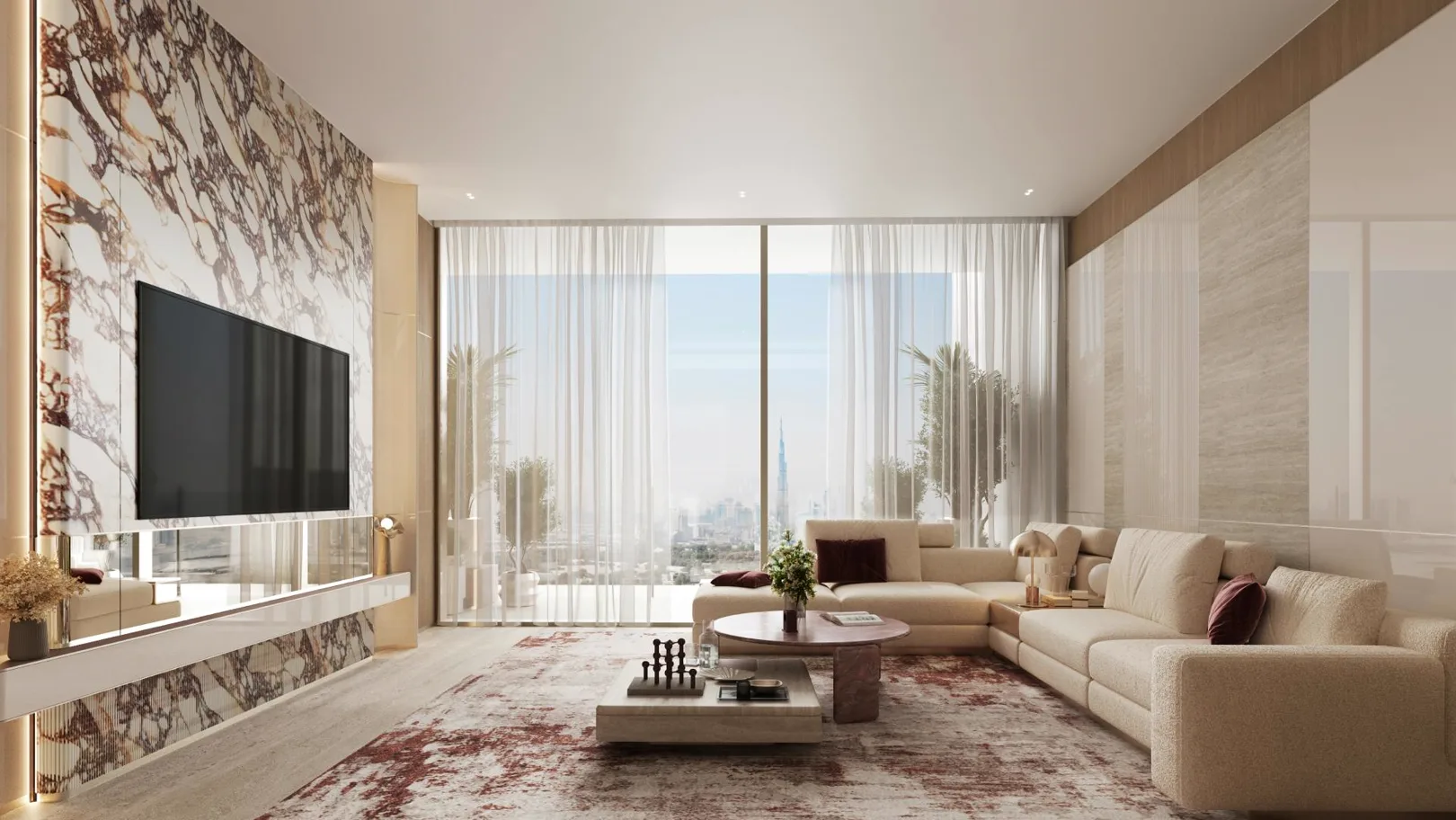 Etherea — living room marketing render
