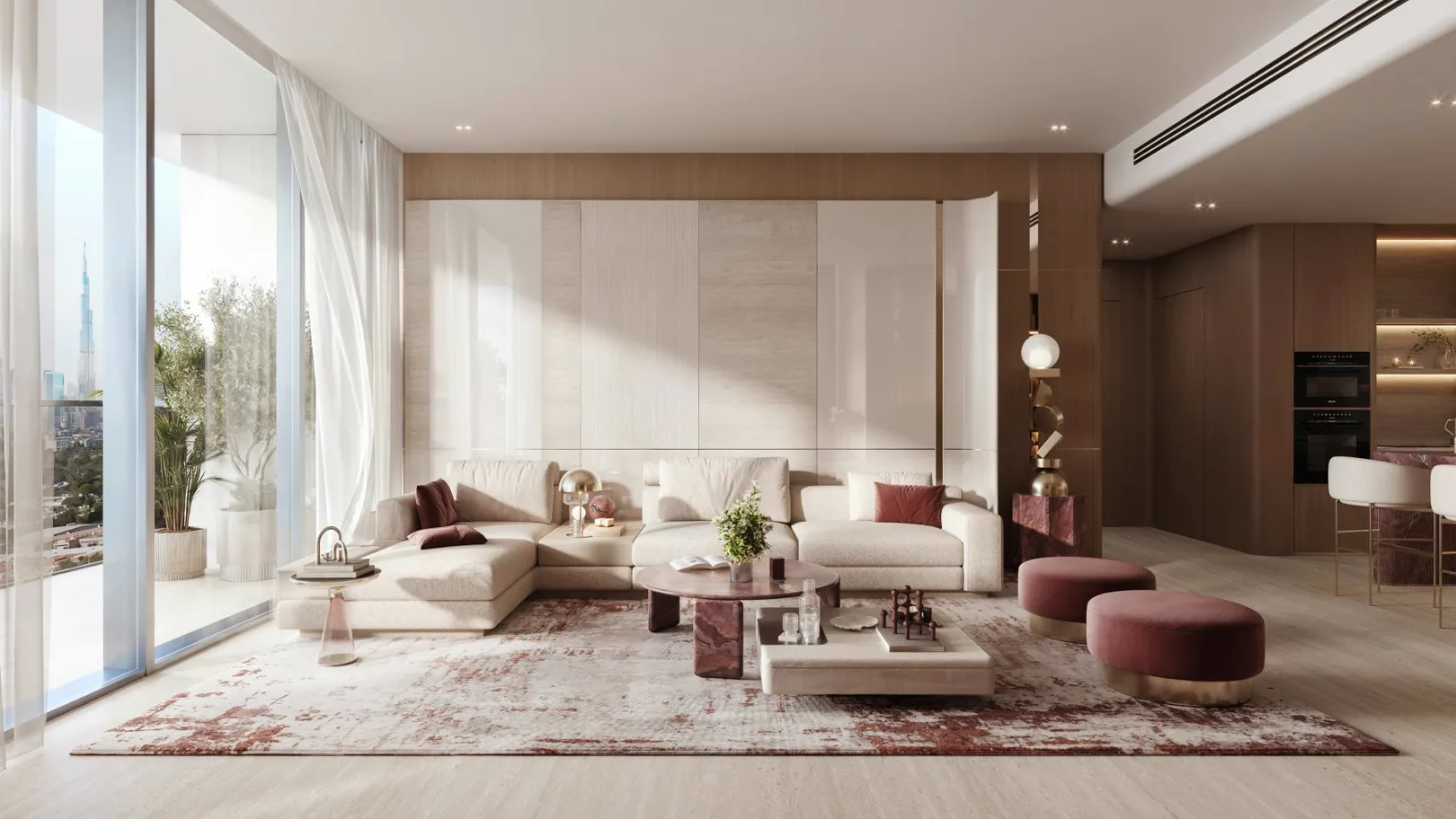 Etherea — living space marketing render