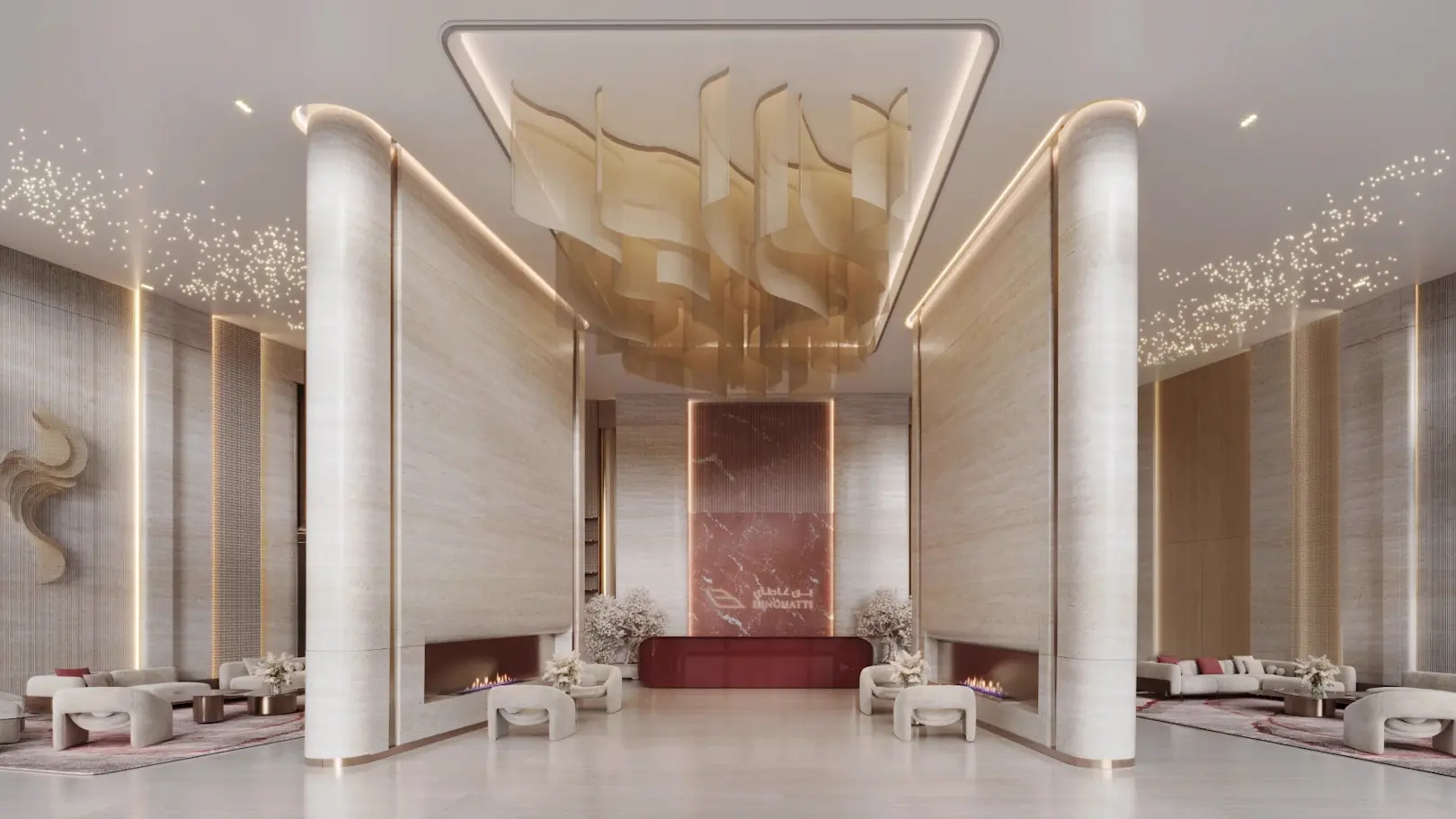 Binghatti Flare — lobby marketing still
