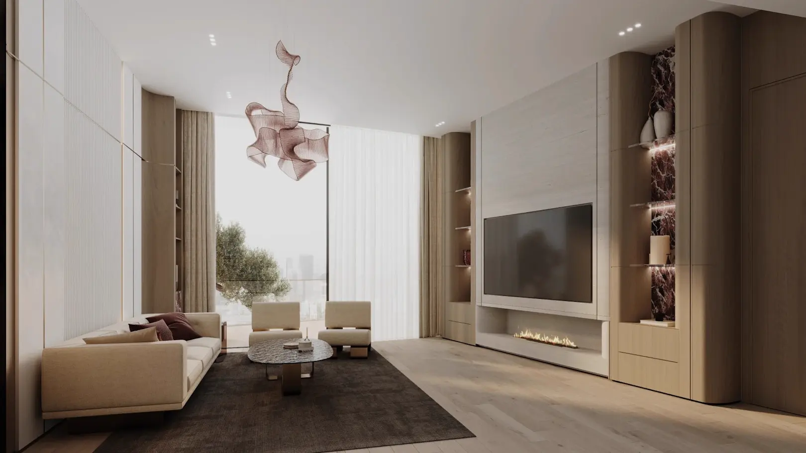 Binghatti Flare — living room marketing still