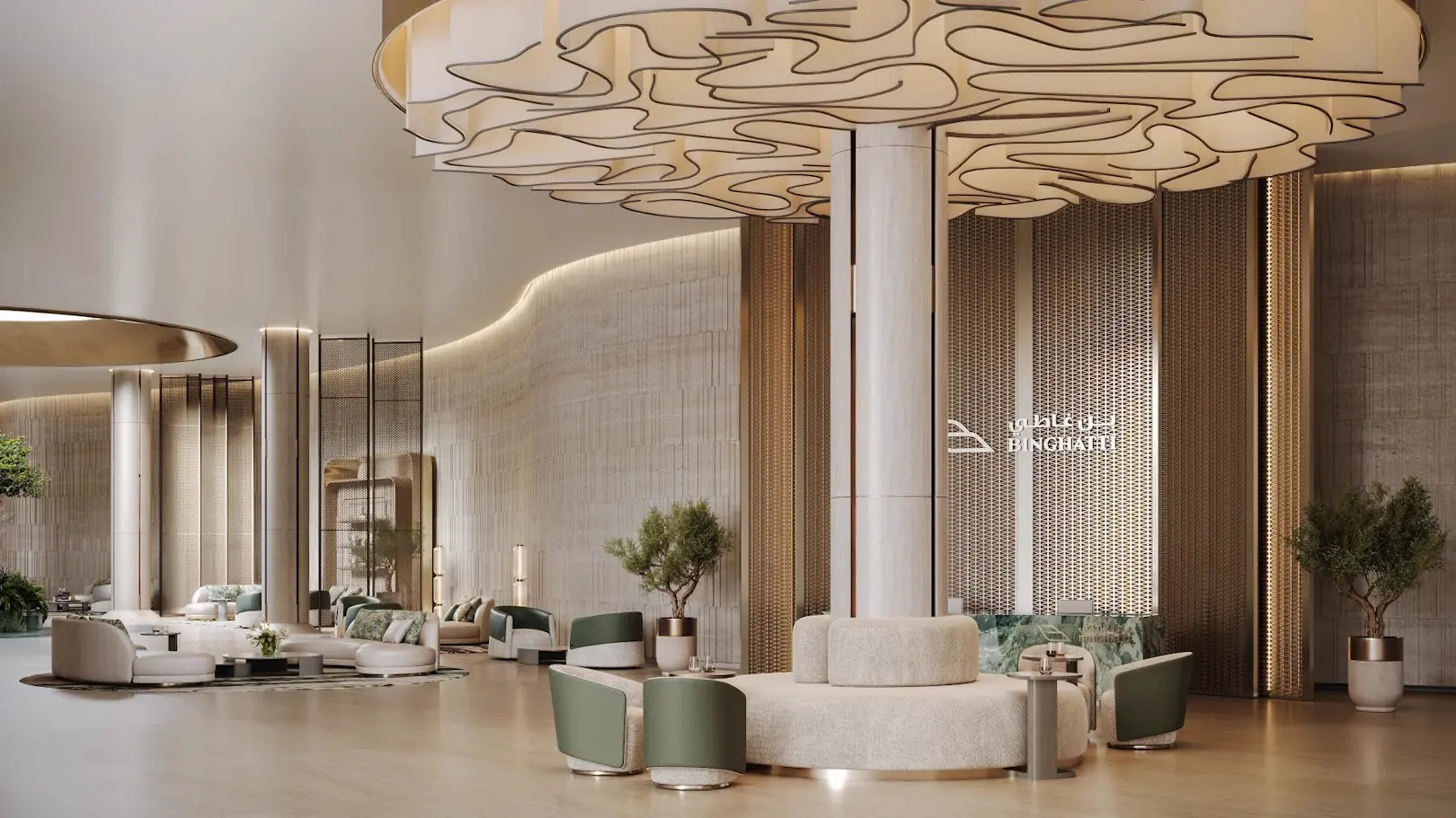 Binghatti Hillcrest — lobby marketing still