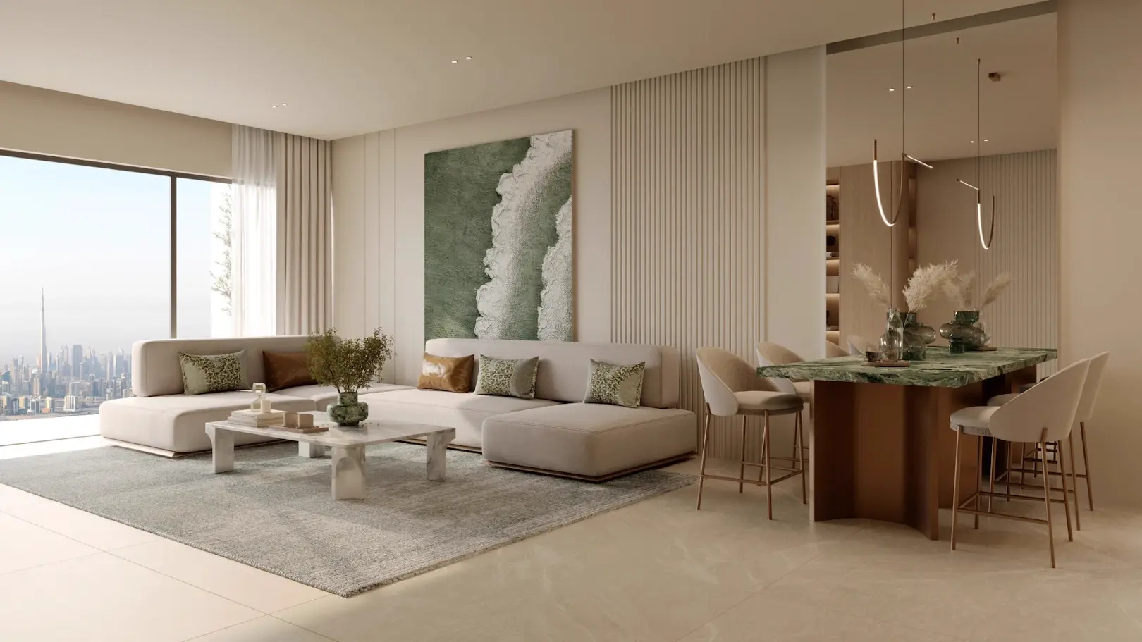 Binghatti Hillcrest — living room marketing still