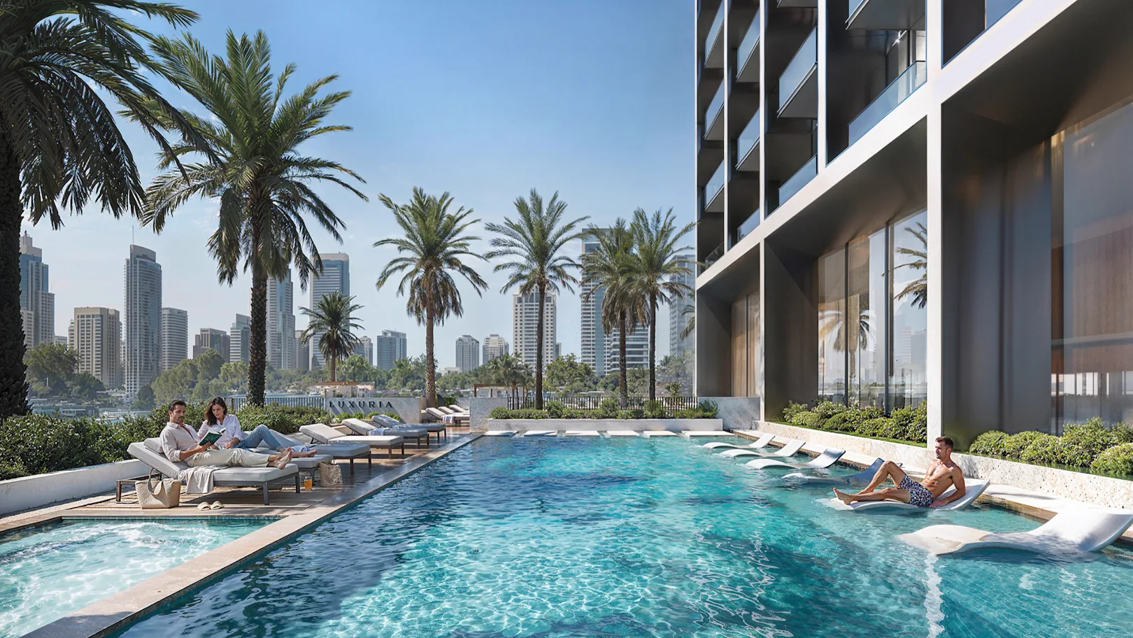 Binghatti Luxuria — amenities marketing still