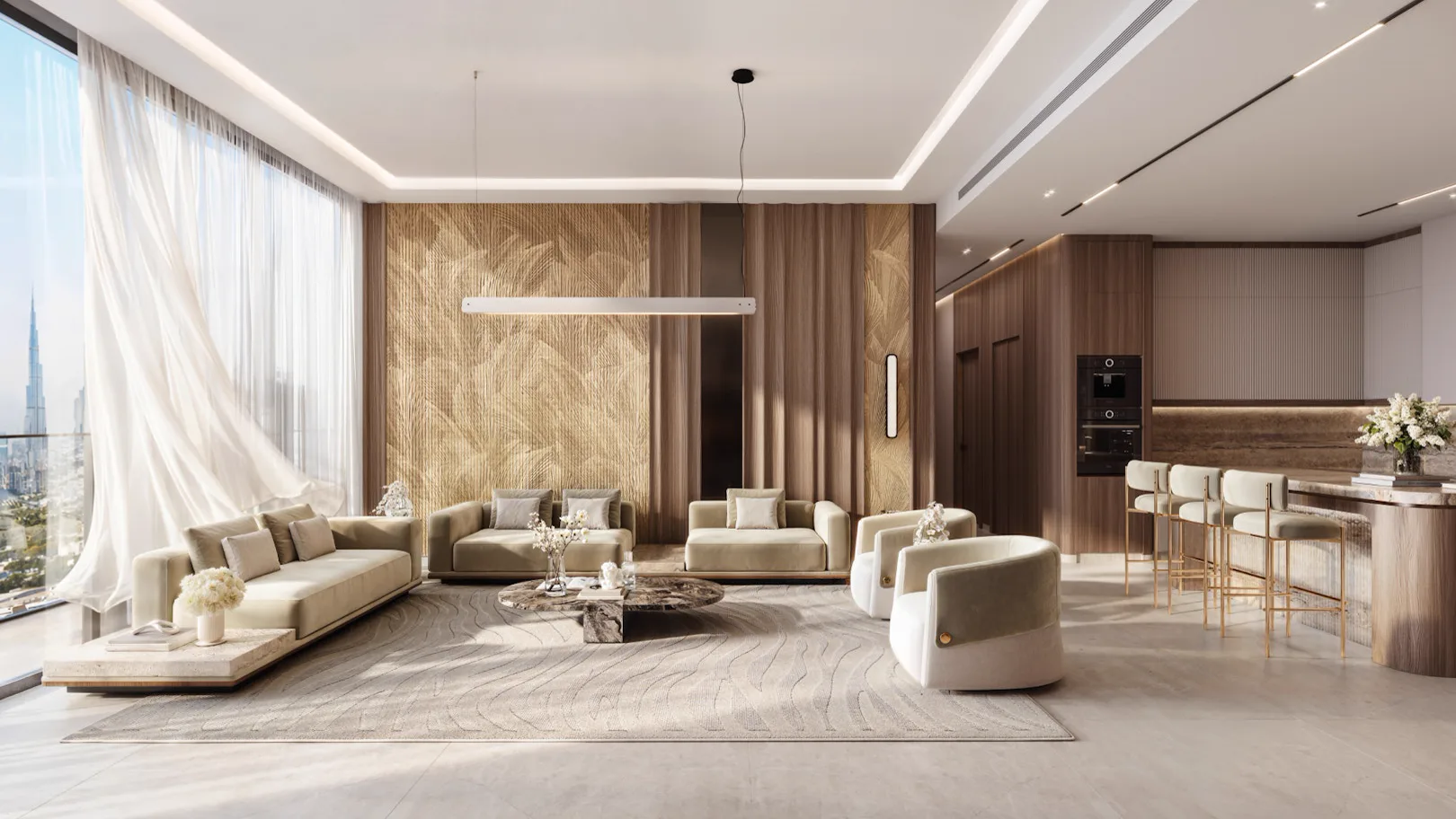 Binghatti Luxuria — living room marketing still
