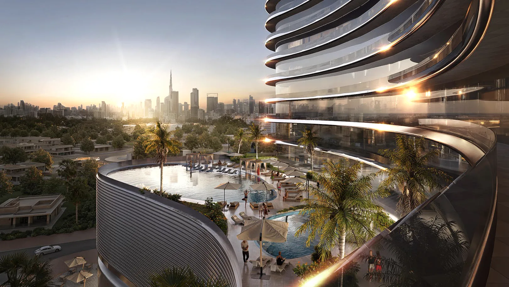 Binghatti Skyflame — amenities marketing still