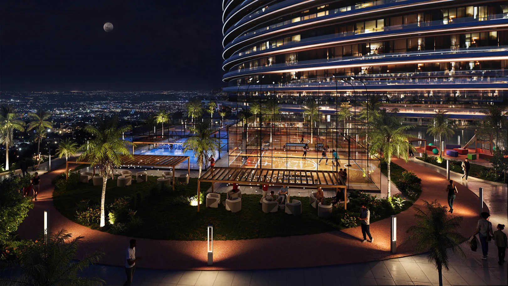 Binghatti Skyflame — amenities marketing still