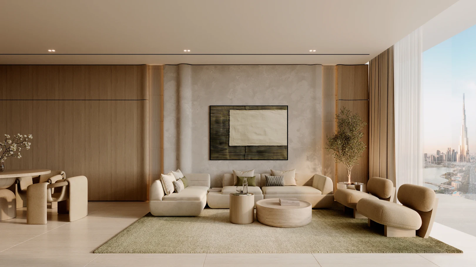 Binghatti Sky Terraces — living room marketing still