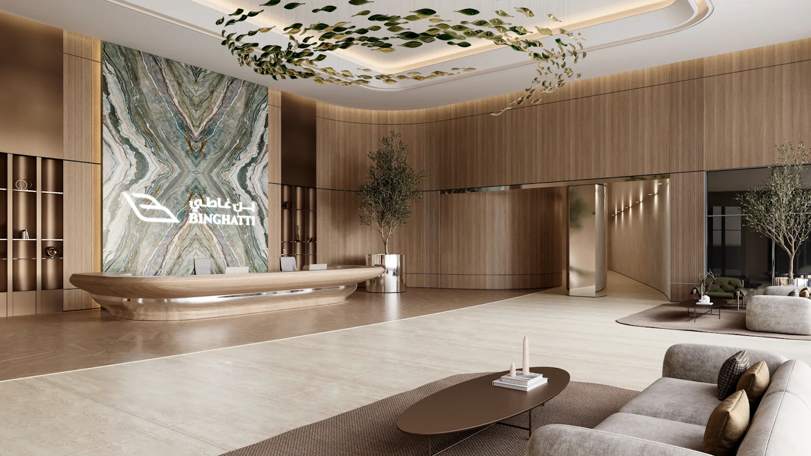 Binghatti Sky Terraces — lobby marketing still