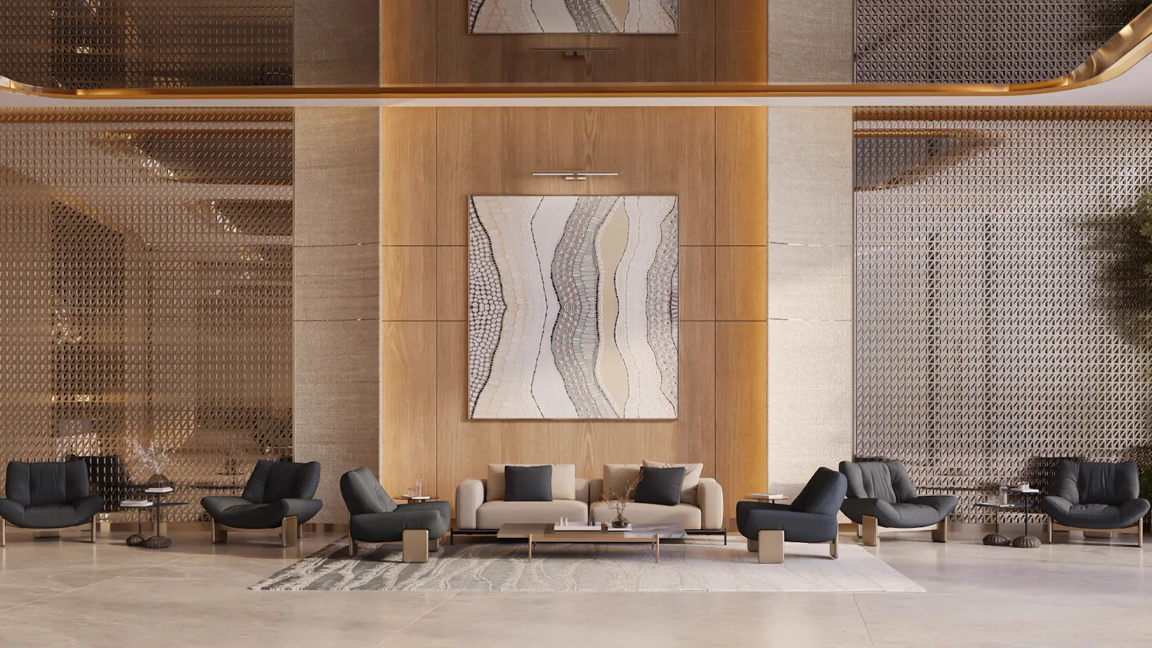 Binghatti Wraith — lobby marketing still