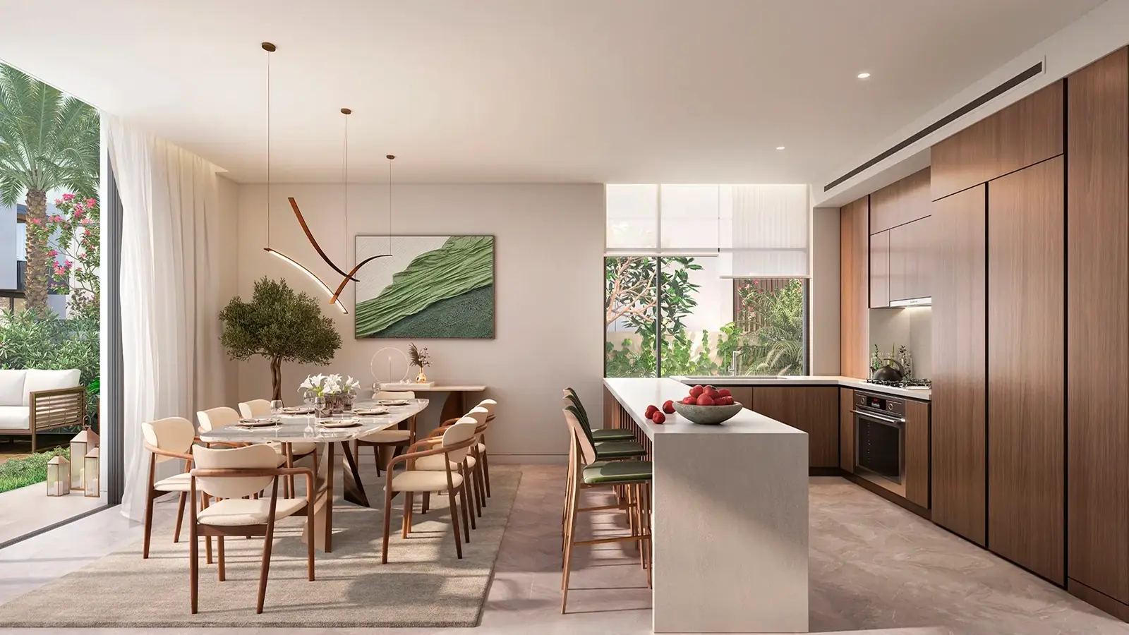 The Wilds by Aldar Cassia collection — marketing still of villa living and landscape