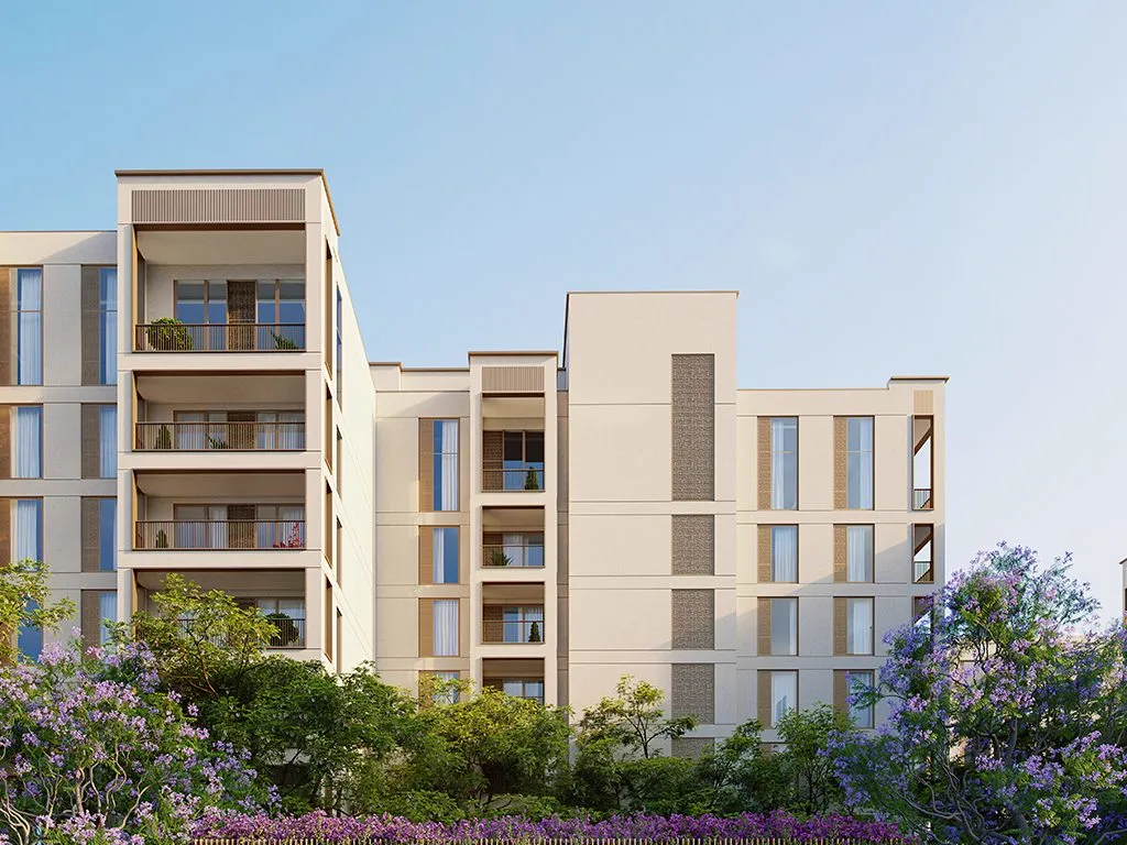Cedar at Dubai Creek Harbour — building exterior marketing render