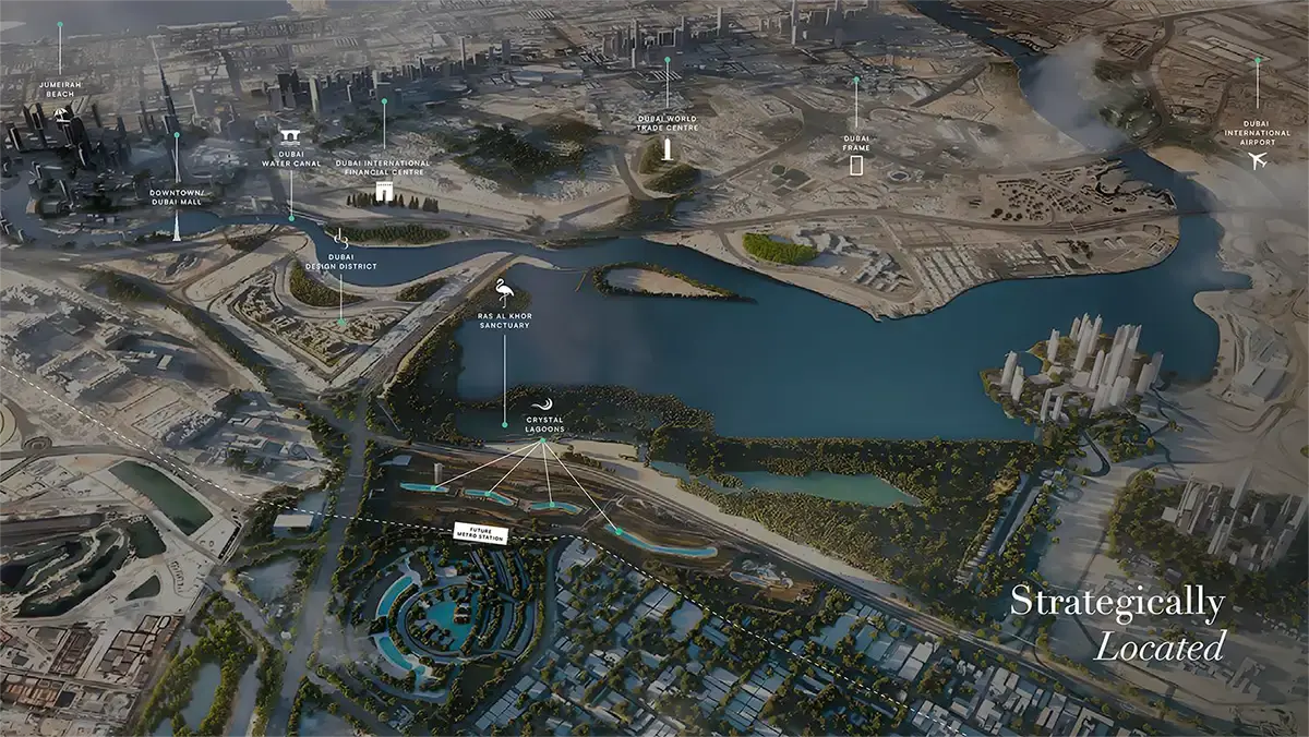 Broker Meydan Horizon location map used on leftover Chavelle pages — campus context, not a building elevation