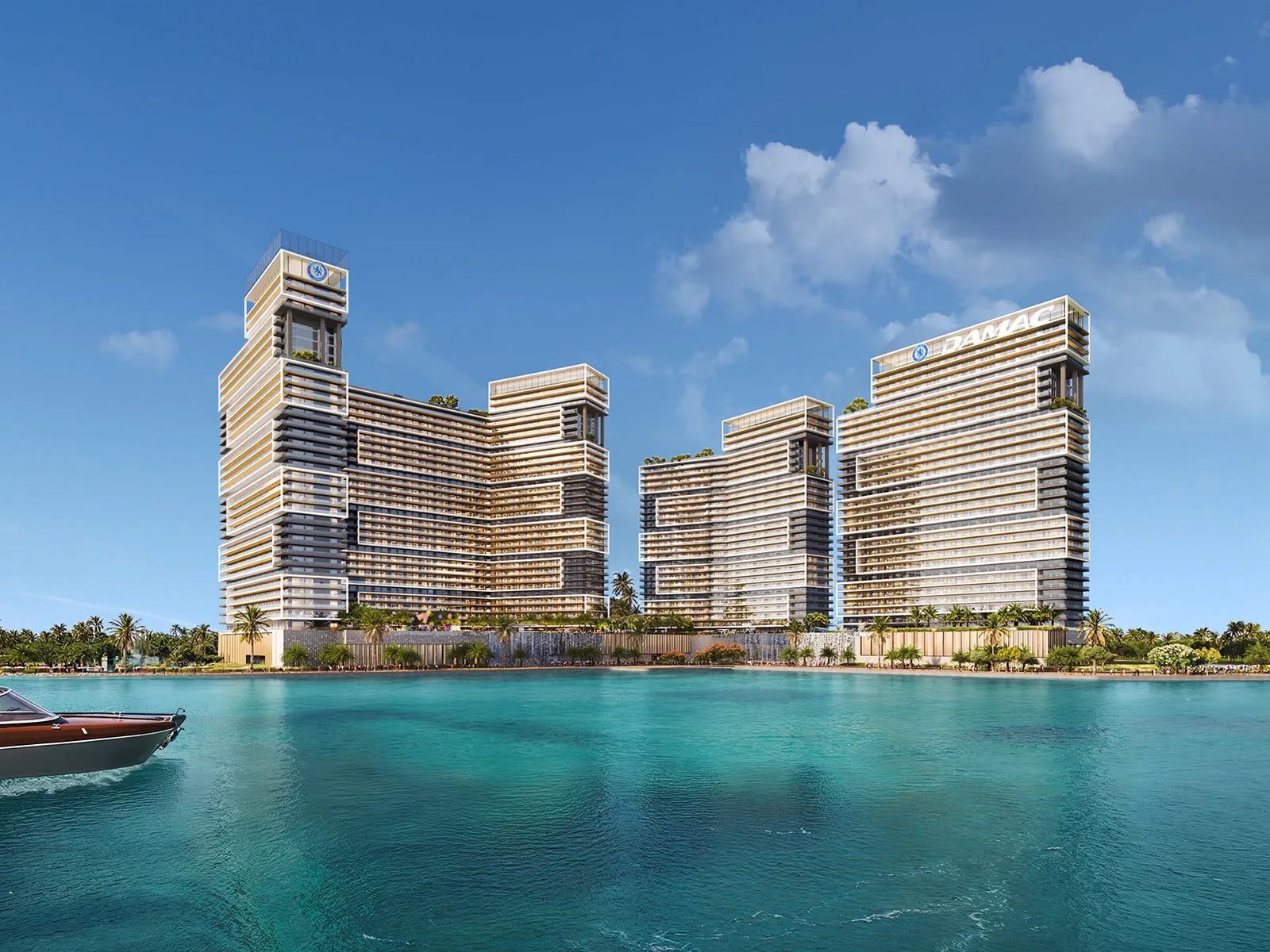 Chelsea Residences by DAMAC — waterfront exterior marketing still from the official product gallery