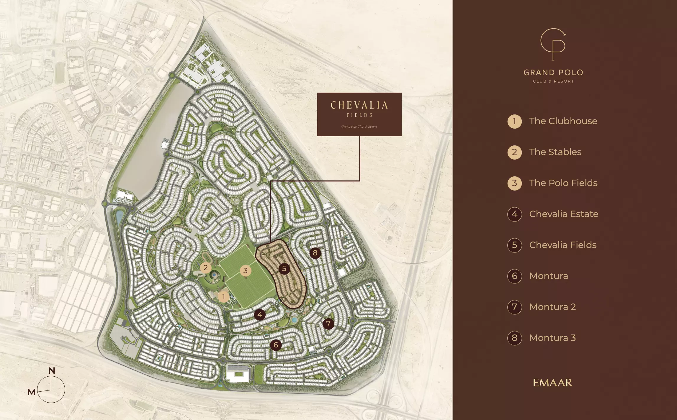 Chevalia Fields — masterplan marketing still from Property Finder