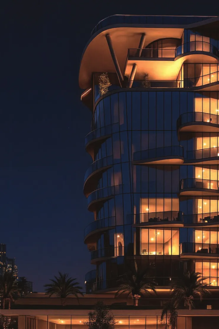Coralis Grand Residences — Propsearch night corner of the coral-terrace mid-rise