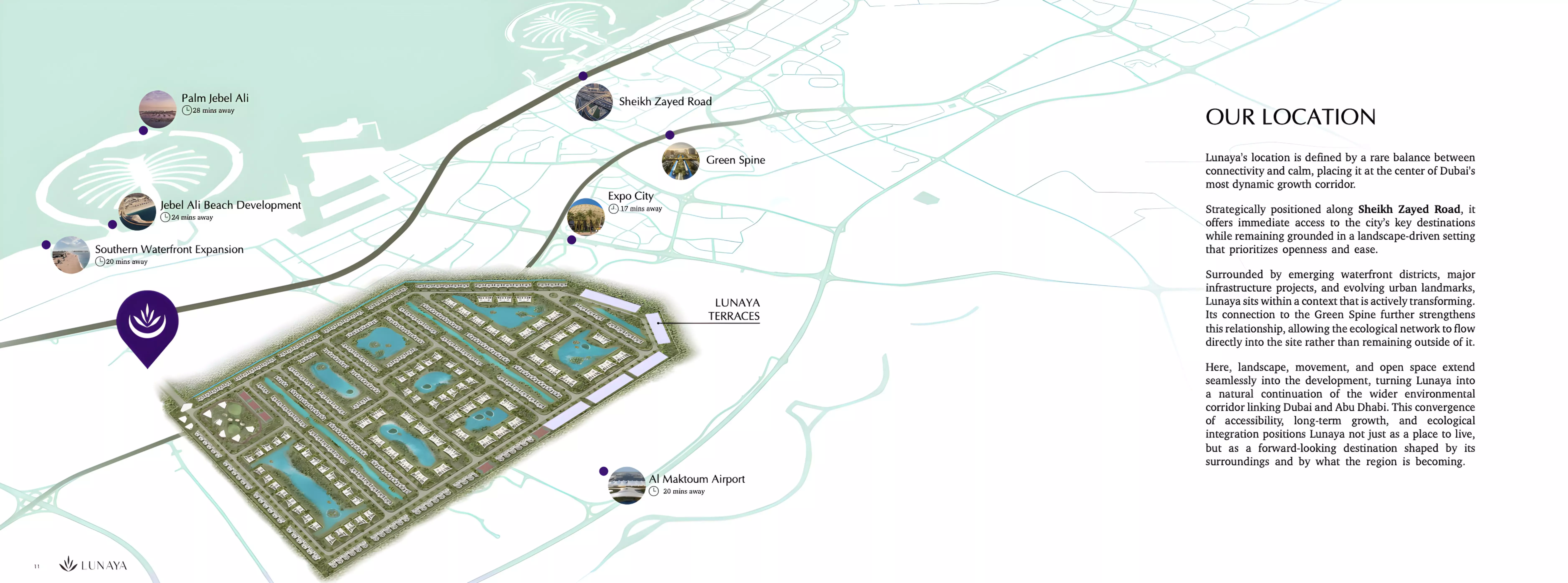 Cove at Lunaya Terraces — masterplan marketing graphic