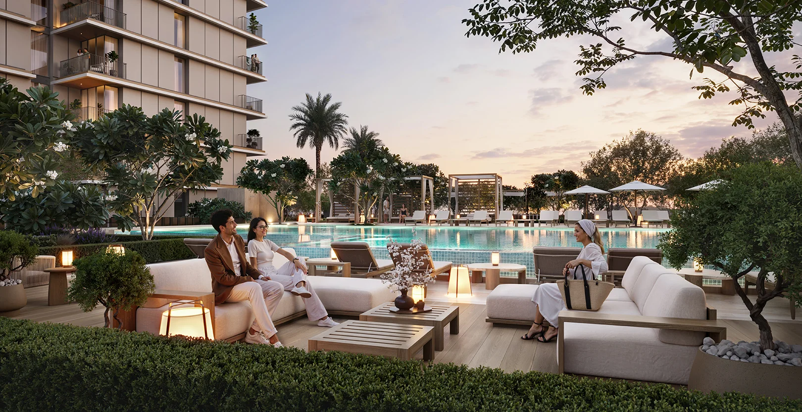 Creek Haven — pool deck lifestyle marketing still
