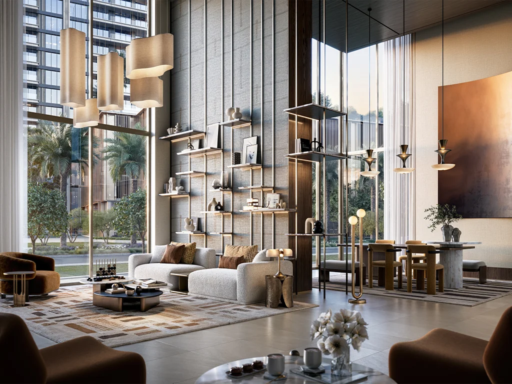 Creek Haven — interior living marketing render