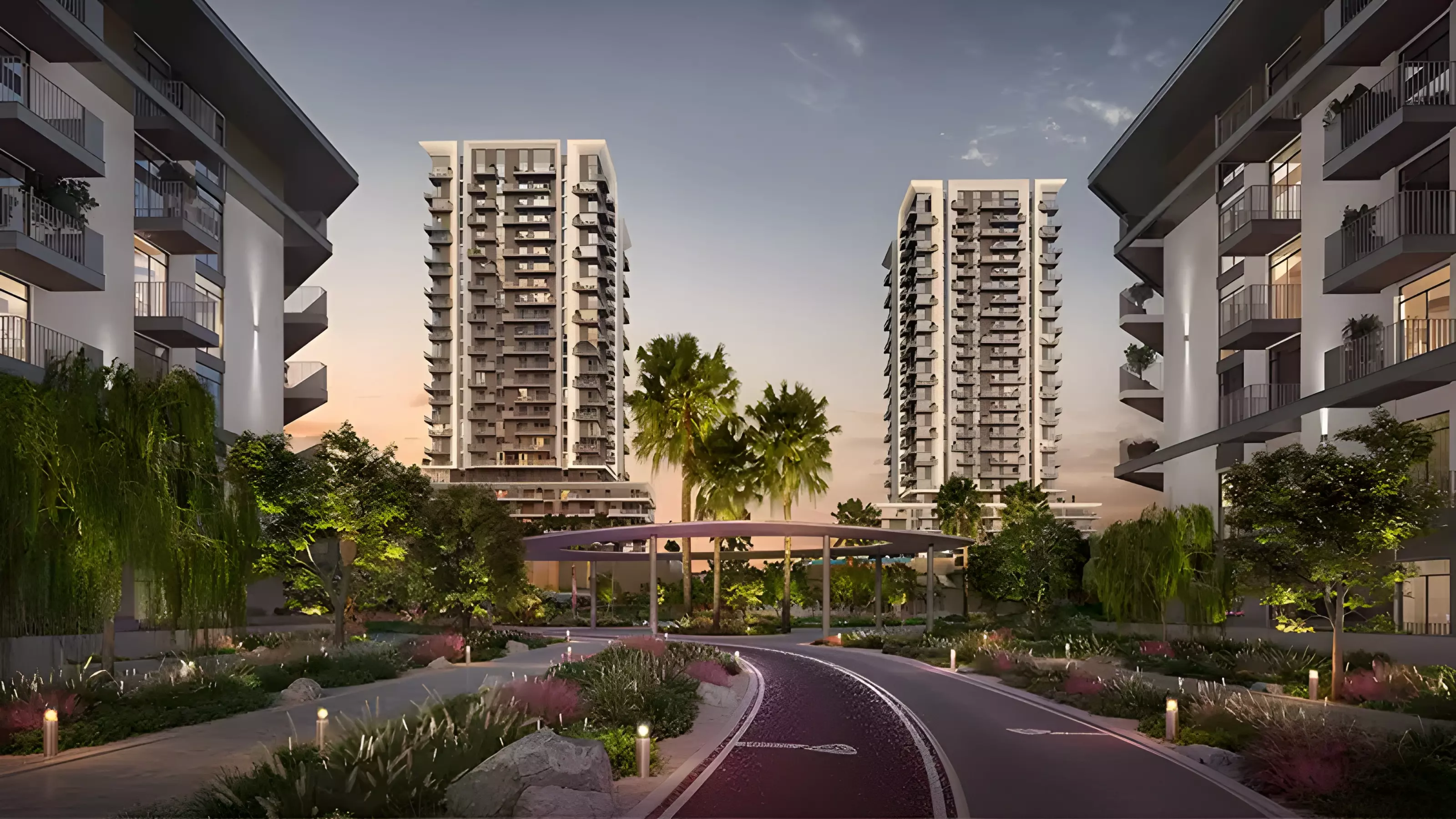 Rise by Athlon / Cyan Tower — exterior marketing still of the residential towers