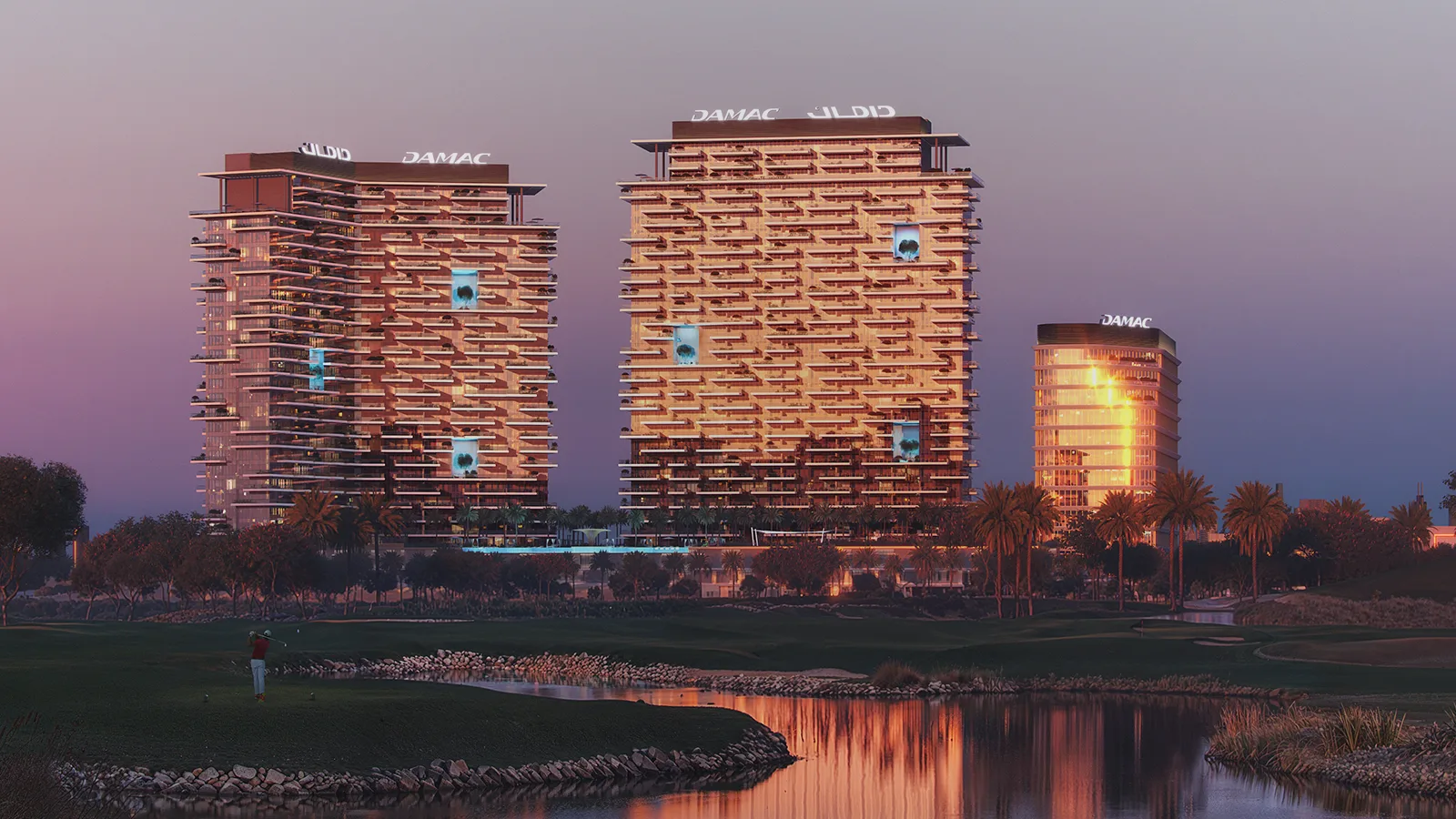 DAMAC District — exterior amenity deck marketing render