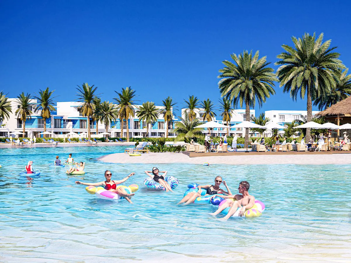 DAMAC Lagoons — lagoon beach amenity render