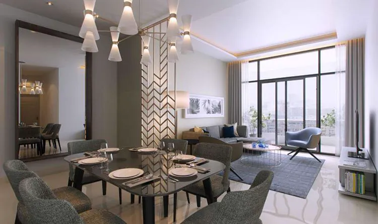 DAMAC Maison Privé — living and dining interior marketing image