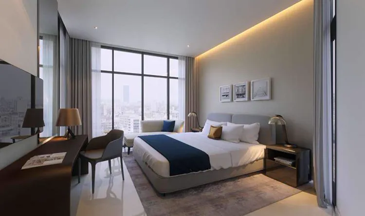 DAMAC Maison Privé — bedroom interior marketing image