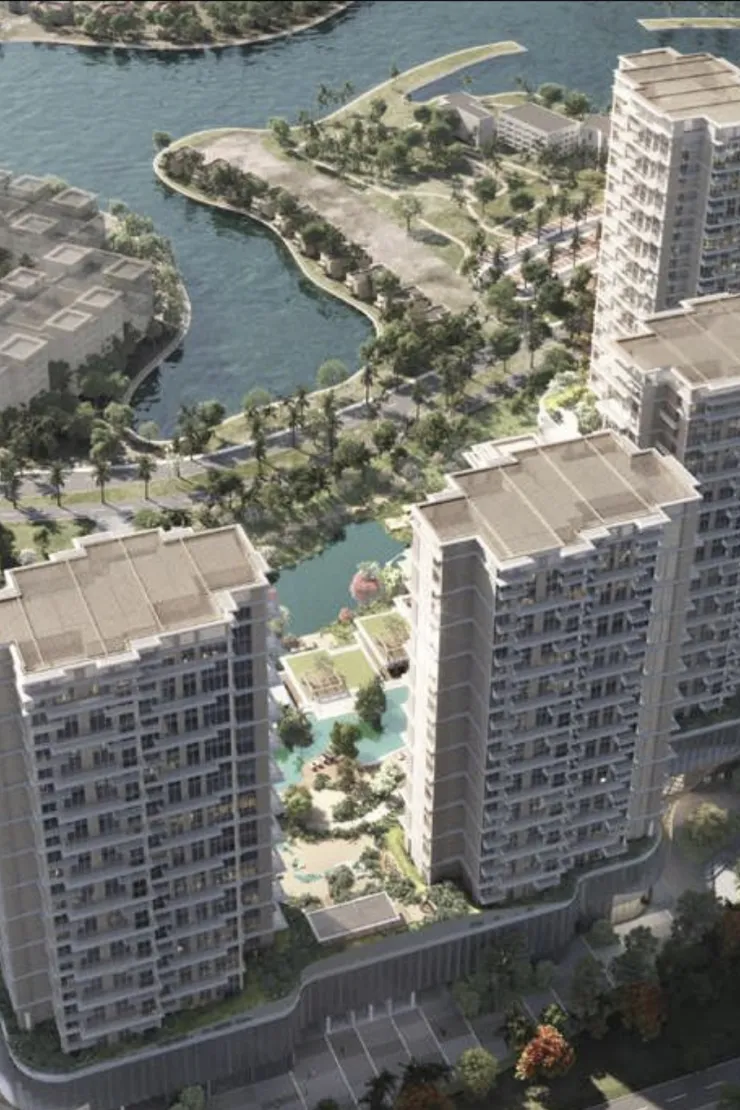 Serenia District East Residences — marketing vertical render of tower façades in the east cluster