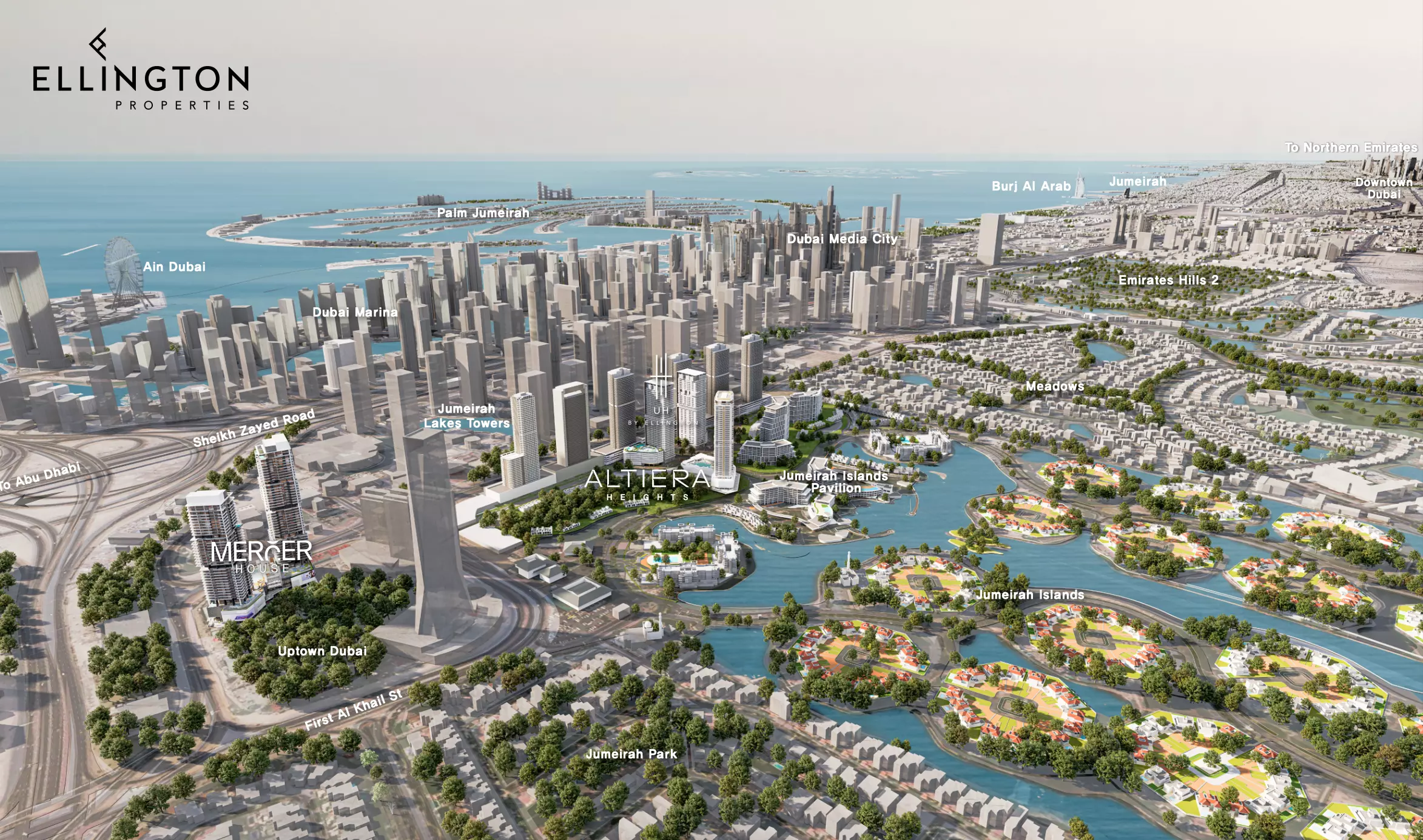 Eltiera Heights — masterplan marketing still from Property Finder