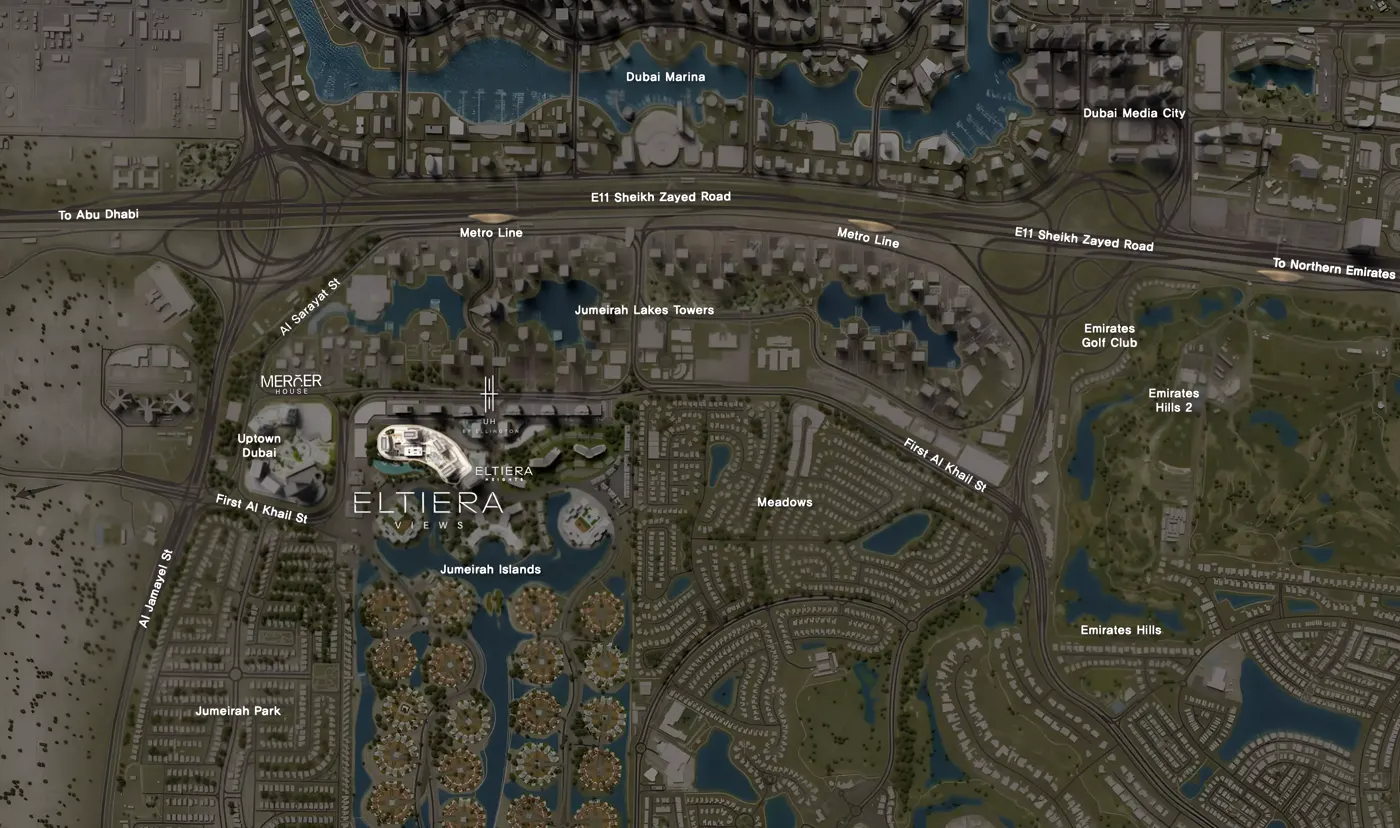 Eltiera Views 3 — masterplan marketing still from Property Finder