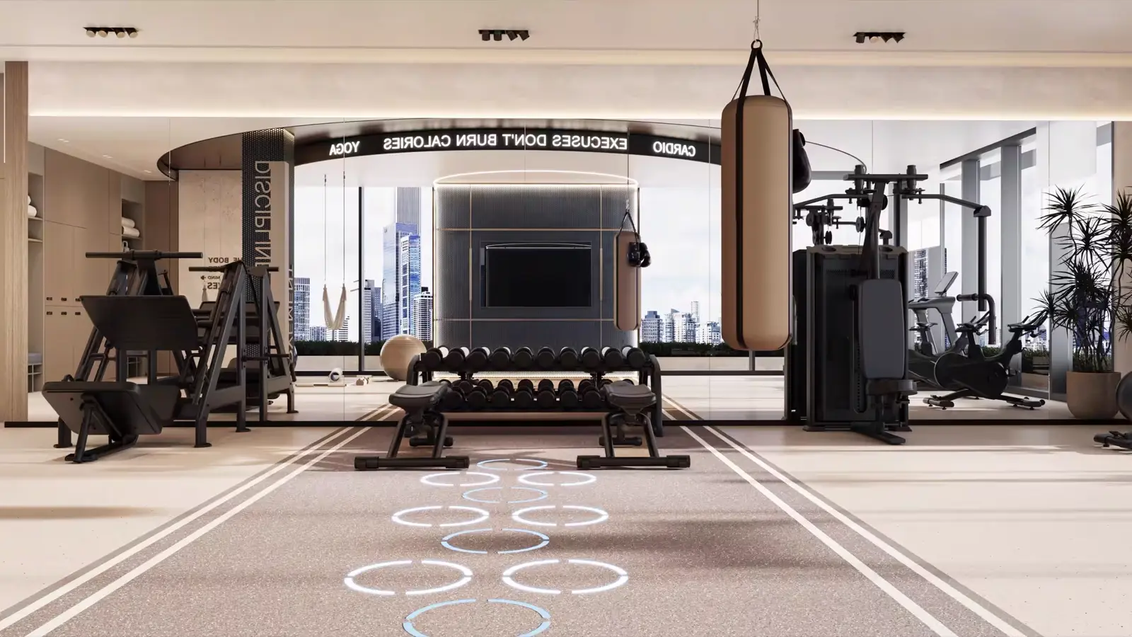 Enre Residence by Imtiaz — official indoor gym amenity marketing still