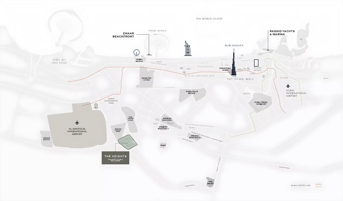 Faro At The Heights — masterplan marketing graphic