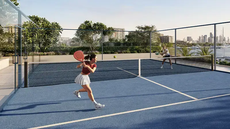 Fior 2 — padel court amenity marketing still