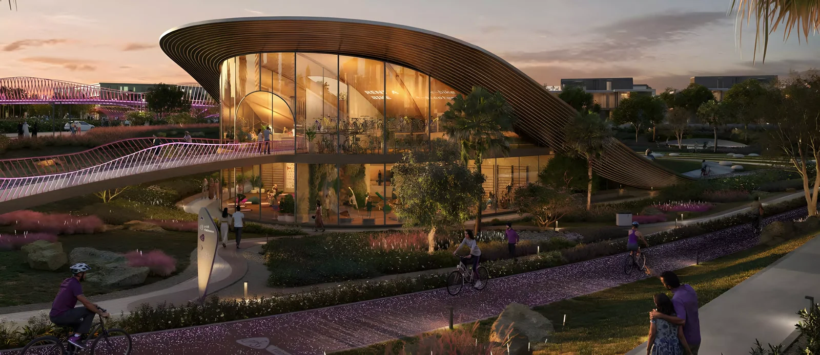 Athlon / Rise amenity pavilion marketing still (community context)