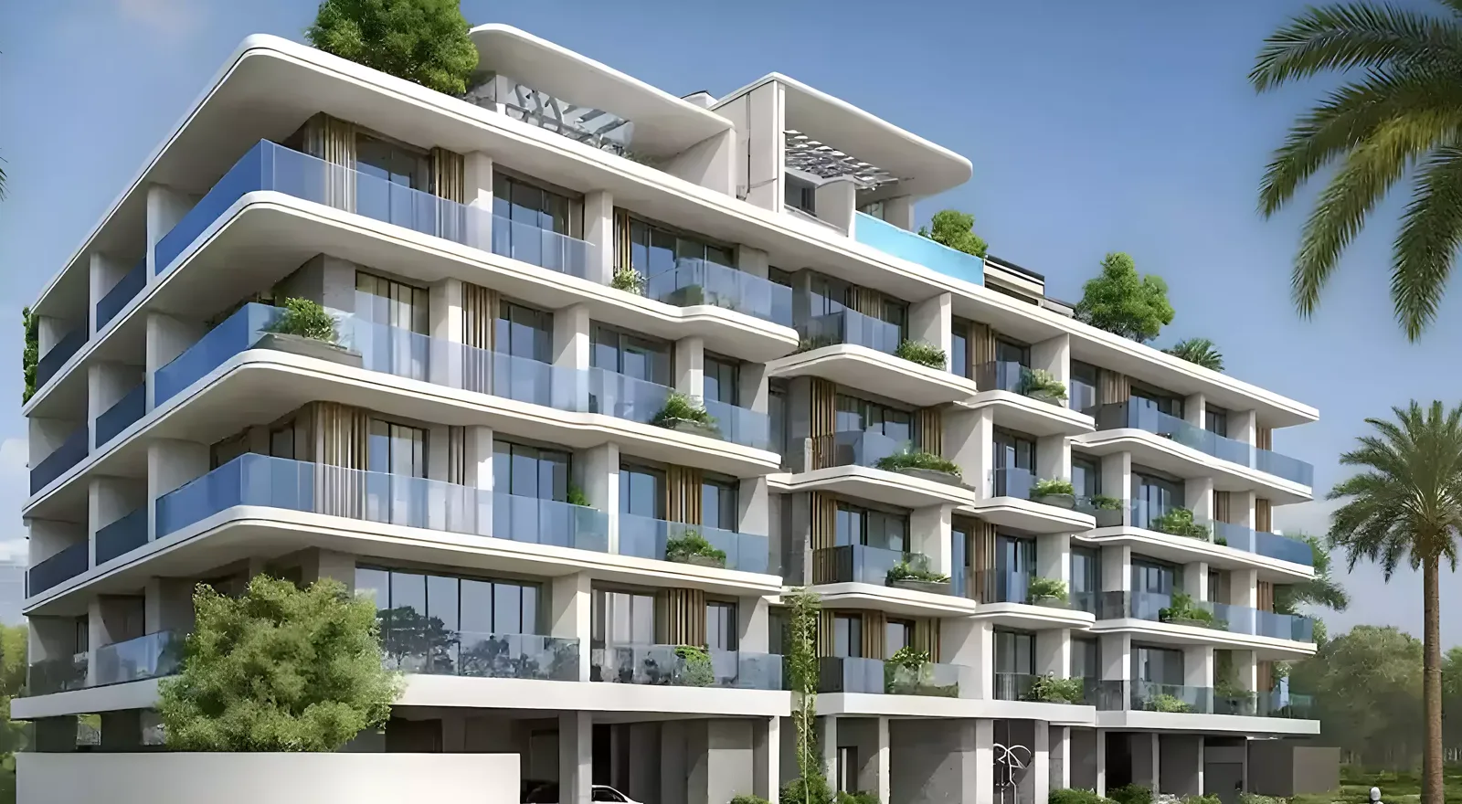 Galleria Residences — leftover Property Finder close of the same stacked-balcony G+4